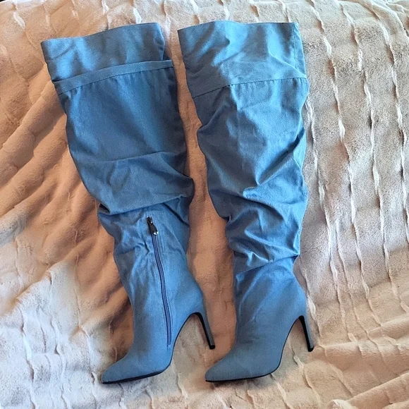 🔥🩷⚡Cape Robbin Kitana Thigh High Fire Boots - Picture 2 of 16